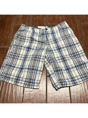 Aeropostale Men’s Blue Plaid Shorts Skater Baggy Sz 33 Retro 90s Y2K EUC